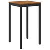 vidaXL ガーデンバーテーブル ナチュラル＆ブラック 60 x 60.5 x 105 cm ソリッドアカシアウッド