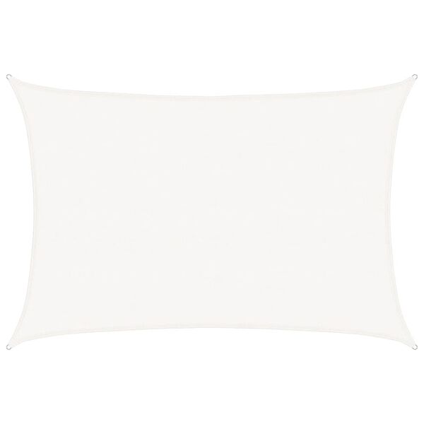 vidaXL サンシェードセイル 160g/m&sup2; ホワイト 5x7m 高密度ポリエチレン