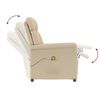 vidaXL マッサージチェア クッション付き クリーム 70.5 x 96.5 x 95 cm 生地と金属