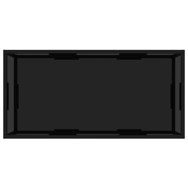 vidaXL コーヒーテーブル ブラック 100x50x35cm 強化ガラス製