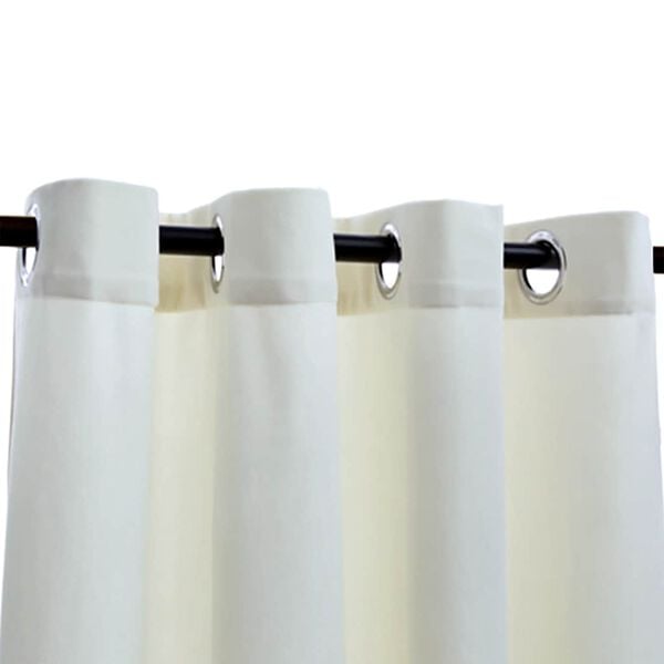 vidaXL 遮光カーテン 290x245cm 金属リング付き ベルベット製 クリーム