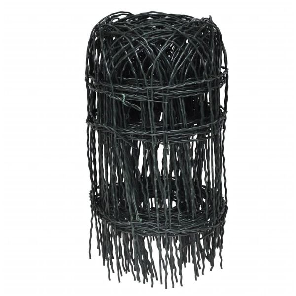 vidaXL 庭園境界フェンス 粉体塗装鉄線 25 x 0.4 m