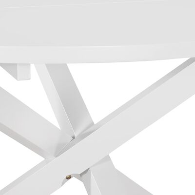 vidaXL ダイニングテーブル ホワイト 120x75cm MDF