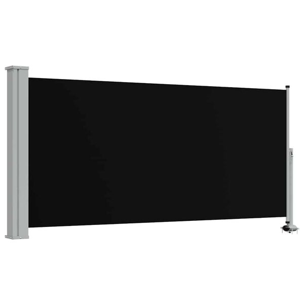 vidaXL パティオ用 引き込み式サイドオーニング 120x300cm ブラック