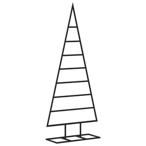 vidaXL 金属製クリスマスツリー デコレーション用 ブラック 125cm
