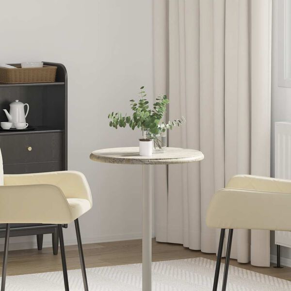 vidaXL テーブルトップ 直径50x2.5cm 大理石 グレー