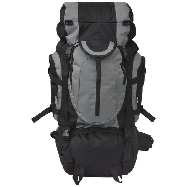vidaXL 登山用リュック XXL 75L ブラック＆グレー