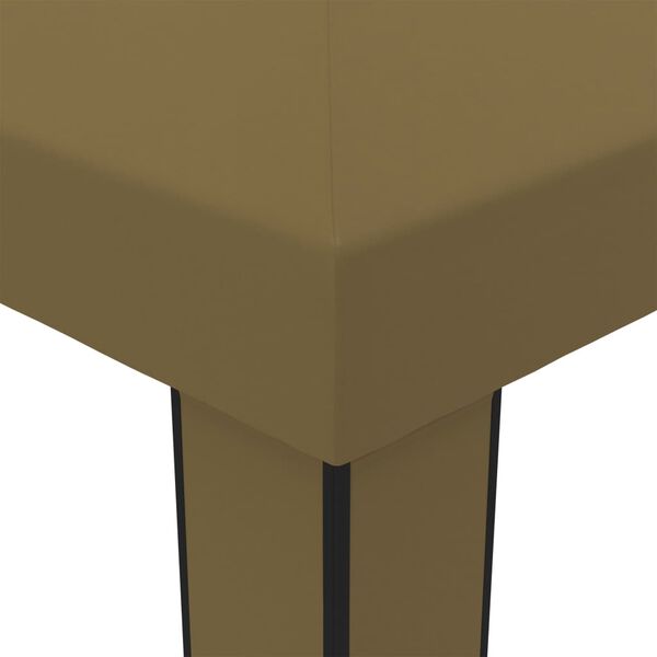 vidaXL ガゼボ 二重屋根 トープ 3x6m 180g/m²