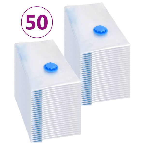 vidaXL 真空トラベル収納バッグ 衣装バッグ 60x40 cm 50点