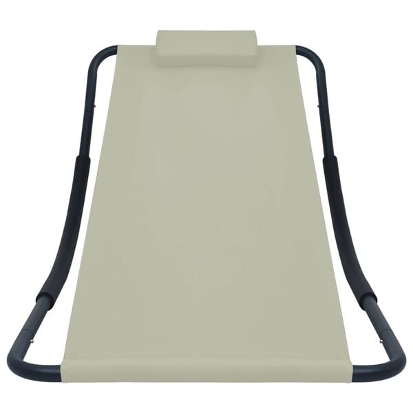 vidaXL ガーデンベッド クリーム 200x90cm スチール製