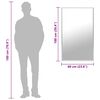 vidaXL ミラー 100x60cm シルバー