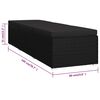 vidaXL サンラウンジャー クッション付き ポリラタン製 ブラック