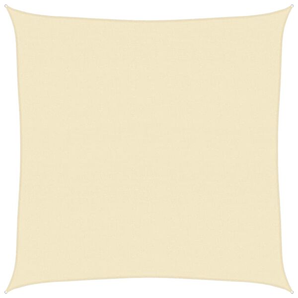 vidaXL サンシェードセイル 160g/m² クリーム 5x5m 高密度ポリエチレン