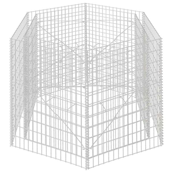 vidaXL ガビオン レイズドベッド 六角形 160x140x100cm