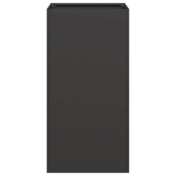 vidaXL プランター ブラック 40x40x80 cm 冷間圧延鋼