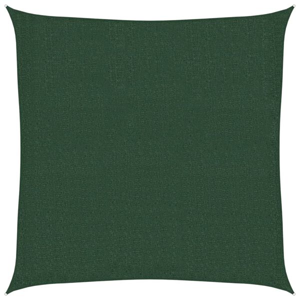 vidaXL サンシェードセイル 160g/m² ダークグリーン 2.5x2.5m 高密度ポリエチレン