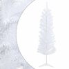 vidaXL 人工スリムクリスマスツリー 120 cm PVCとスチール ホワイト
