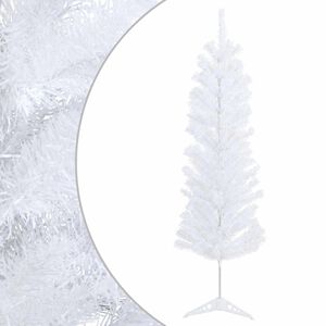 vidaXL 人工スリムクリスマスツリー 120 cm PVCとスチール ホワイト