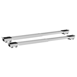 vidaXL 洗濯機ベース 2 個 シルバー 72 x 5 x 4.5 cm ステンレススチール
