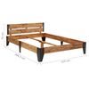 vidaXL ベッドフレーム アカシア無垢材 つや消し仕上げ 120x200cm