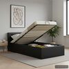 vidaXL 油圧式収納ベッドフレーム ブラック 合成皮革製 90x200cm