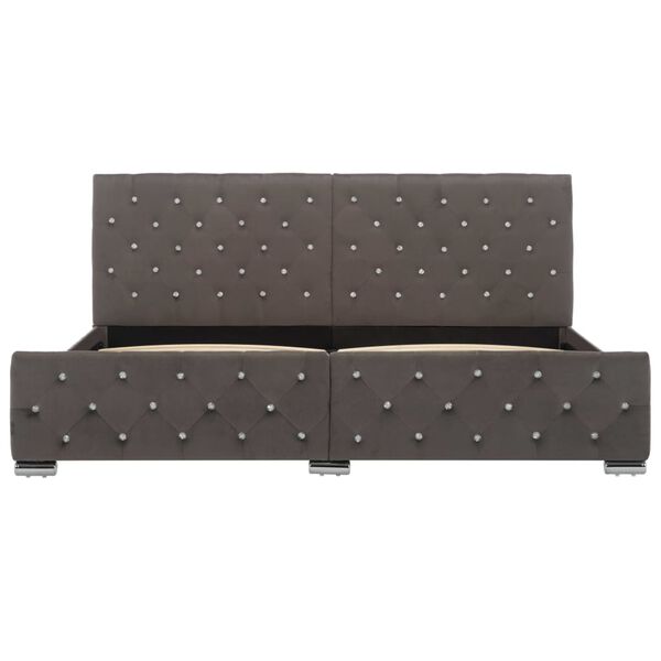 vidaXL ベッドフレーム グレー 布製 180x200cm