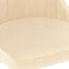 vidaXL ダイニングチェア 2点 クリーム ベルベット製