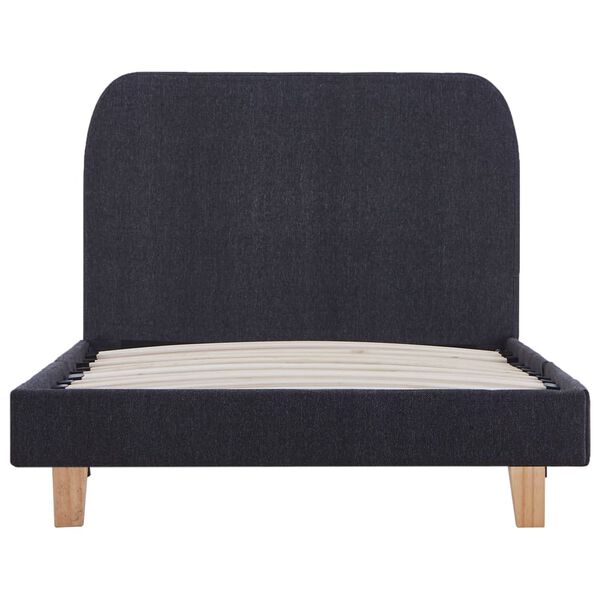 vidaXL ベッドフレーム ダークグレー 布製 90x200cm