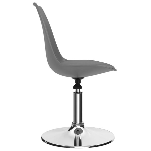 vidaXL 324201 vidaXL Swivel Dining Chairs 2 pcs Light Grey Faux Leather