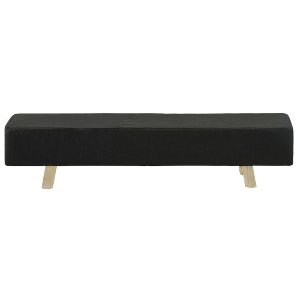 vidaXL フットスツール ダークグレー 120x28x26cm 布製