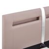 vidaXL ベッドフレーム LEDライト付き カプチーノ 合成皮革 120x200cm