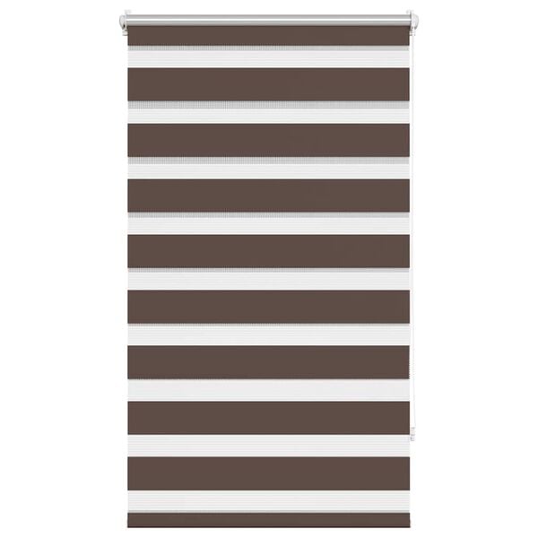 vidaXL vidaVL ゼブラ ローラーブラインド 70x120cm コーヒー