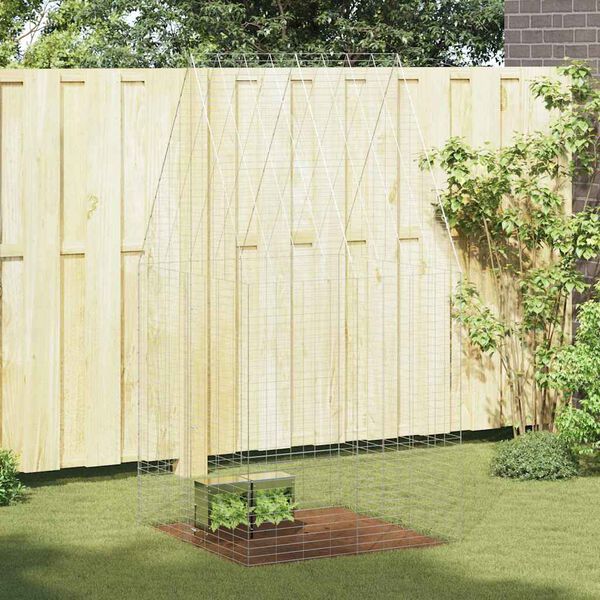 vidaXL ウサギケージ シルバー 400 x 100 x 210 cm 亜鉛めっき鋼