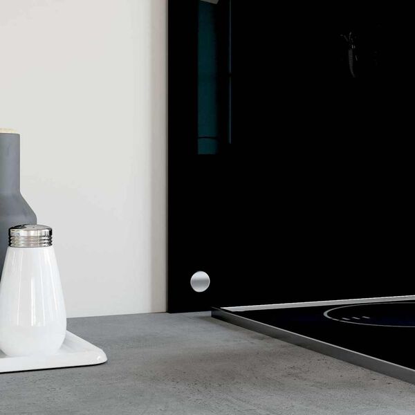 vidaXL キッチン用 汚れ防止板 ブラック 100x60cm 強化ガラス製