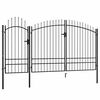 vidaXL ガーデンゲート Woerden スチール製 1.95x4 m ブラック