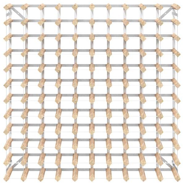 vidaXL ワインラック ボトル120本 無垢のパインウッド