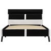 vidaXL ベッドフレーム LEDライト付き ブラック 合成皮革製 90x200cm