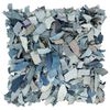 vidaXL デニムシャギークッション ブルー 60x60cm レザー＆コットン