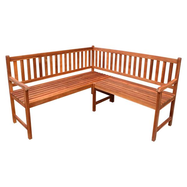 vidaXL ガーデンコーナーベンチ クッション付き 150cm アカシア無垢材