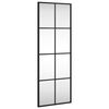 vidaXL ウォールミラー ブラック 30x80 cm 長方形 アイアン