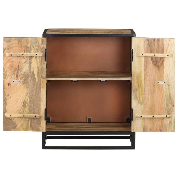 vidaXL 手彫りサイドボード 60x35x75cm マンゴー無垢材