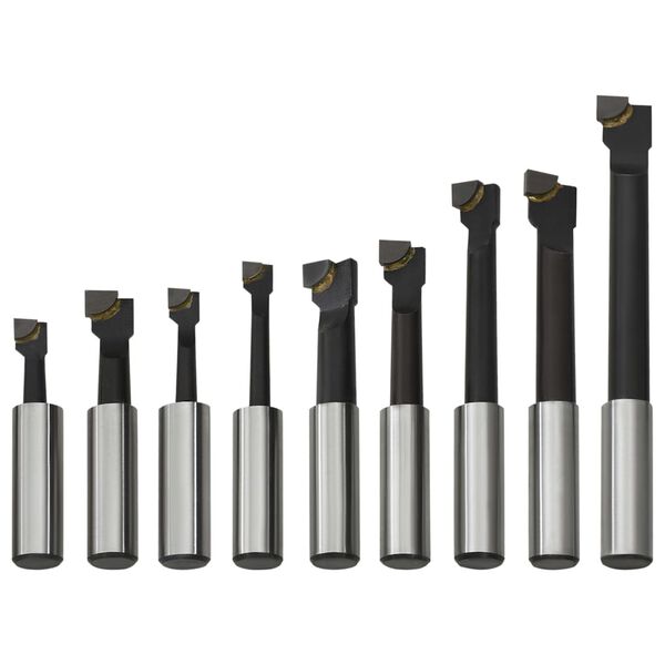 vidaXL ボーリングカッター 9点 12mm 木製ベース付き