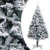 vidaXL フェイククリスマスツリー 雪付き グリーン 210cm PVC製