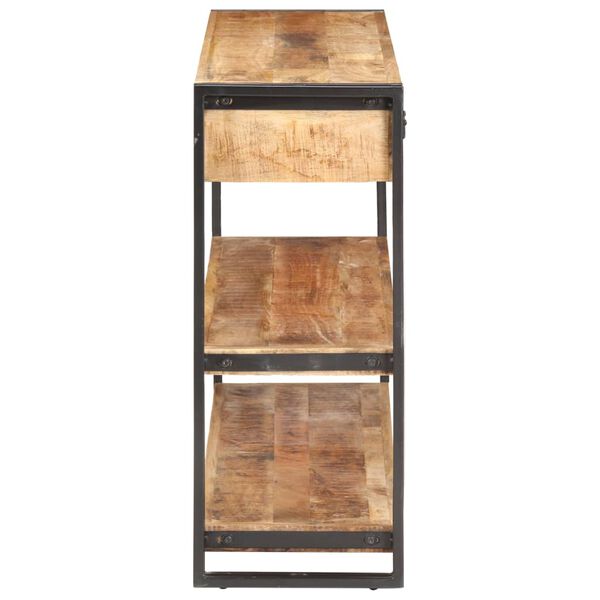 vidaXL サイドボード 120x30x75cm マンゴー無垢材 (粗目)