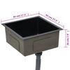 vidaXL 手作り キッチンシンク ステンレススチール製 ブラック