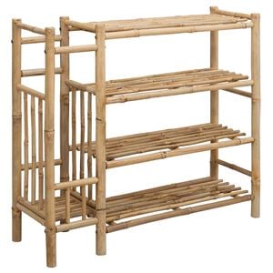 vidaXL シューラック 88 x 27 x 80 cm 竹 ナチュラル
