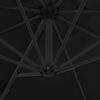 vidaXL カンチレバーガーデンパラソル スチールポール付 300 cm ブラック