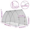 vidaXL 鶏小屋 シルバー 300x105x120 cm 亜鉛メッキ鋼