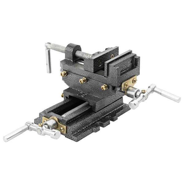 vidaXL 手動操作式 横送り台/ボール盤用 バイス 70mm
