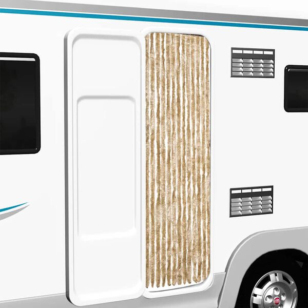 vidaXL 虫よけカーテン ベージュ 56x200cm シェニール